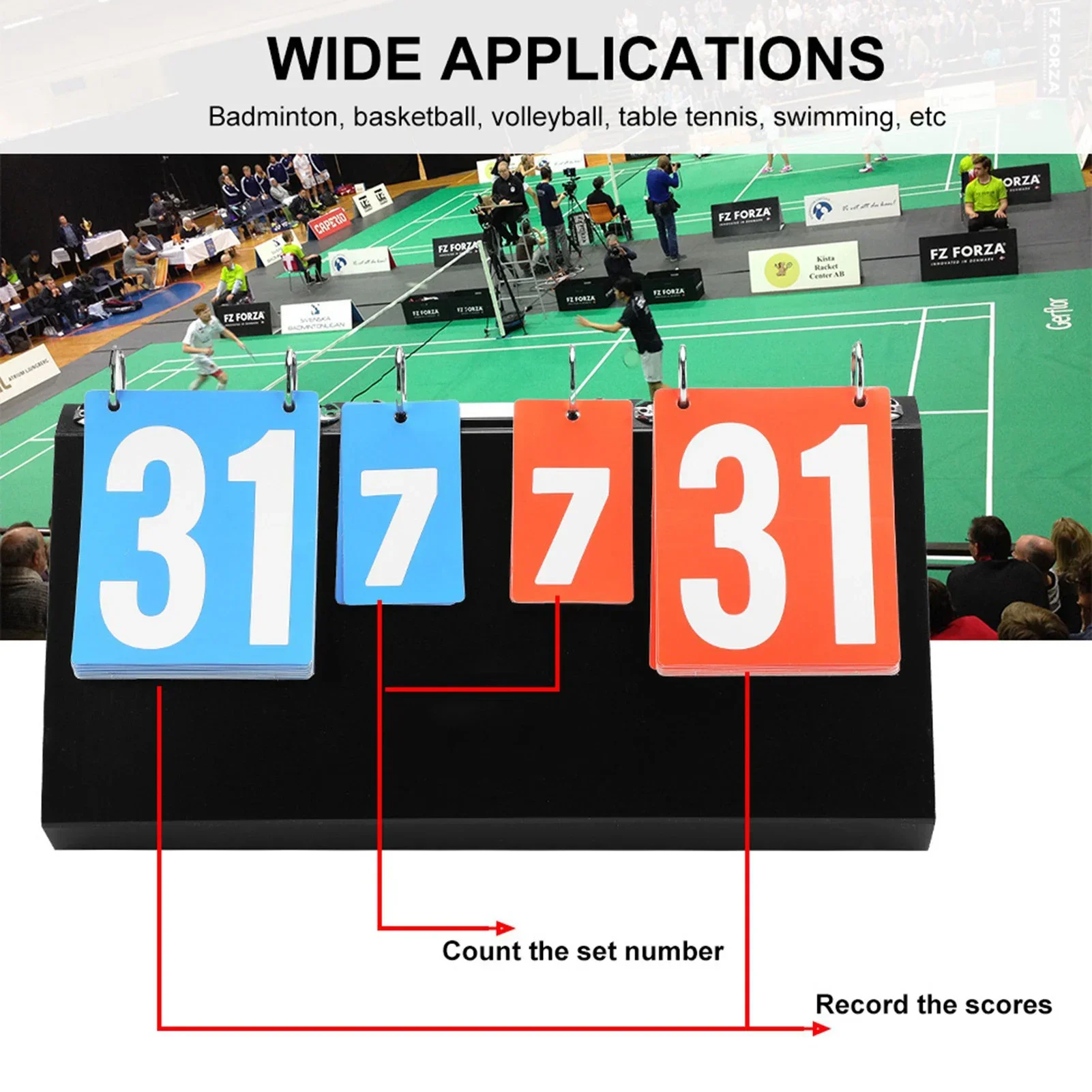 Badminton Scoreboard - 4-значное табло для спортивных соревнований для